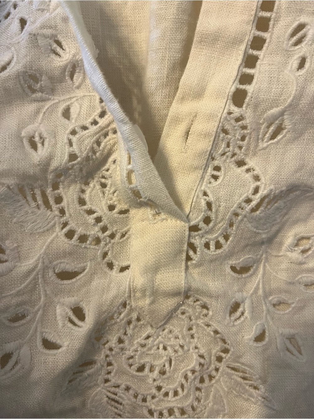 Rylie top x small $428 Eyelet Peasant Top in Cream - Picture 5 of 7